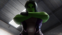 3D Animated Blender Marvel_Comics She-Hulk_(Jennifer_Walters) Sound Ulfsark3D_(Artist) // 960x540, 112.9s // 24.3MB // webm