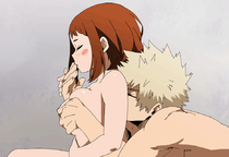 Animated Katsuki_Bakugo My_Hero_Academia Ochako_Uraraka nightlykrumbs // 935x640 // 1.3MB // gif