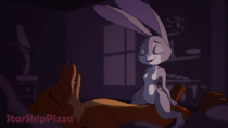 Animated Judy_Hopps Nick_Wilde StarShipPizza // 960x540 // 981.0KB // gif