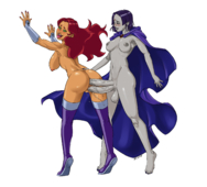 DCAU DC_Comics Raven Starfire Teen_Titans // 2080x1880 // 1.1MB // png