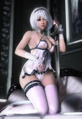 3D Android_2B Nier Nier_Automata sevenbees // 1650x2400 // 268.4KB // jpg