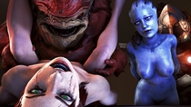 Asari Cheops Femshep Liara_T'Soni Mass_Effect Source_Filmmaker Wrex // 2560x1440 // 2.4MB // jpg