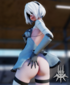 3D Android_2B Jim994 MMD Nier Nier_Automata // 540x656 // 337.6KB // png