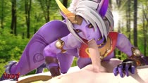 3D Animated Blender League_of_Legends Soraka Sound VRWaifuDelivery // 1280x720 // 14.6MB // webm