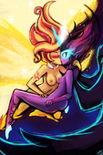 My_Little_Pony_Friendship_Is_Magic Nekome Sunset_Shimmer Twilight_Sparkle // 750x1125 // 981.6KB // png