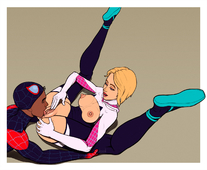 Gwen_Stacy Marvel_Comics Miles_Morales Spider-Man:_Into_the_Spider-Verse Spider-Man_(Series) // 1450x1188 // 914.5KB // jpg