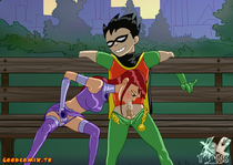 DC_Comics Robin Starfire Teen_Titans XL-TOONS.COM // 1000x710 // 319.5KB // jpg