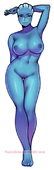 Asari Liara_T'Soni Mass_Effect popsiclebunny // 316x1000 // 183.7KB // png