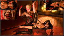 Cassie_Cage Catwoman DC_Comics Harley_Quinn Jazzhands Mortal_Kombat // 3904x2224 // 9.6MB // png