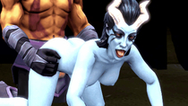 3D Animated DOTA_2 Queen_of_Pain // 450x253 // 2.1MB // gif