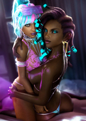 3D League_of_Legends Qiyana Senna sevenbees // 2000x2800 // 680.5KB // jpg