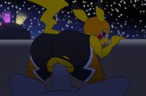 Animated Pikachu_Libre Pokemon strobe-totem // 800x525 // 269.3KB // gif