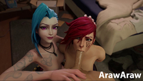 3D Animated ArawAraw Arcane Blender Jinx League_of_Legends Sound Vi // 852x480, 10s // 3.9MB // mp4