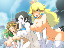 Crossover Kid_Icarus Palutena Princess_Peach Princess_Zelda The_Legend_of_Zelda Wii_Fit Wii_Fit_Trainer // 800x600 // 441.2KB // jpg