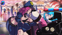 Animated Caitlyn Jinx League_of_Legends spazkid // 605x348 // 463.1KB // gif