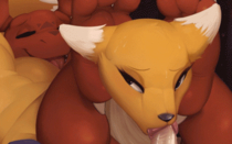 Animated Digimon Guilmon Renamon Zonkpunch // 400x249 // 946.0KB // gif