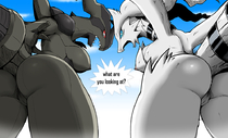 Pokemon Reshiram_(Pokémon) Zekrom_(Pokémon) // 1000x607 // 569.9KB // png