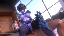 3D Animated Blender Overwatch Widowmaker darkhole // 1920x1080, 12.6s // 10.2MB // mp4