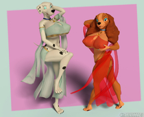 101_Dalmatians 3D Crossover Disney_(series) Lady_and_the_Tramp Perdita carbiid3 lady // 1333x1080 // 813.3KB // png