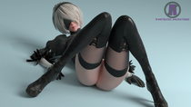 3D Android_2B Blender Nier Nier_Automata pantslessanimations // 1280x720 // 646.4KB // png