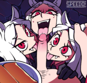 Animated Cerberus Helltaker SpeedoSausage // 1300x1250 // 3.6MB // gif