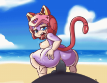 Animated Polly_Esther Samurai_Pizza_Cats // 1000x780 // 3.7MB // gif