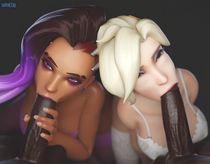 3D Blender Mercy Overwatch Smittt34 Sombra // 2763x2160 // 706.2KB // jpg