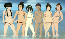 Anaxus Avatar_The_Last_Airbender Azula Katara Mai Suki Toph_Beifong Ty_Lee // 3271x2000 // 1.2MB // jpg