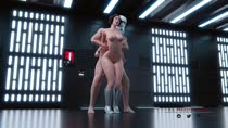 3D Animated El-Recondite Princess_Leia_Organa Star_Wars Stormtrooper // 1280x720 // 14.5MB // webm