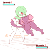 Animated Gardevoir_(Pokemon) Mismagius_(Pokémon) Pokemon diives // 1200x1200 // 3.3MB // gif