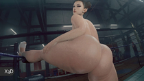 3D Animated Blender Chun-Li Street_Fighter X3D // 1280x720, 8s // 3.2MB // webm