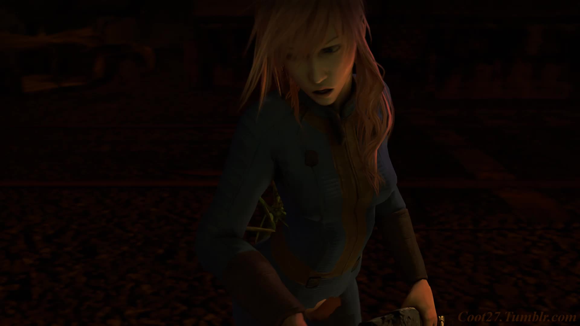 3D Animated Crossover Fallout Final_Fantasy_XIII Lightning Sound Vault_Suit coot27 // 1920x1080 // 3.3MB // mp4