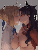 Artoria_Pendragon Fate_Stay_Night Rin_Toosaka Saber Silverfox_Hot69 // 1200x1580 // 654.4KB // jpg