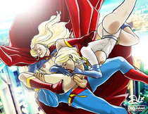 Alx DC_Comics Justice_League Power_Girl Supergirl Superman_(Clark_Kent) // 1556x1200 // 1.3MB // jpg