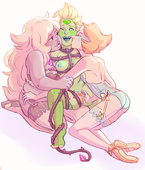 Amethyst Pearl_(Steven_Universe) Peridot Steven_Universe // 700x822 // 406.4KB // png