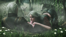 3D Blender Ceeeeekc Ciri Geralt_of_Rivia The_Witcher_3:_Wild_Hunt // 4800x2700 // 1.2MB // jpg