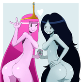 Adventure_Time Marceline_the_Vampire_Queen Princess_Bubblegum sssonic2 // 1434x1439 // 461.6KB // jpg