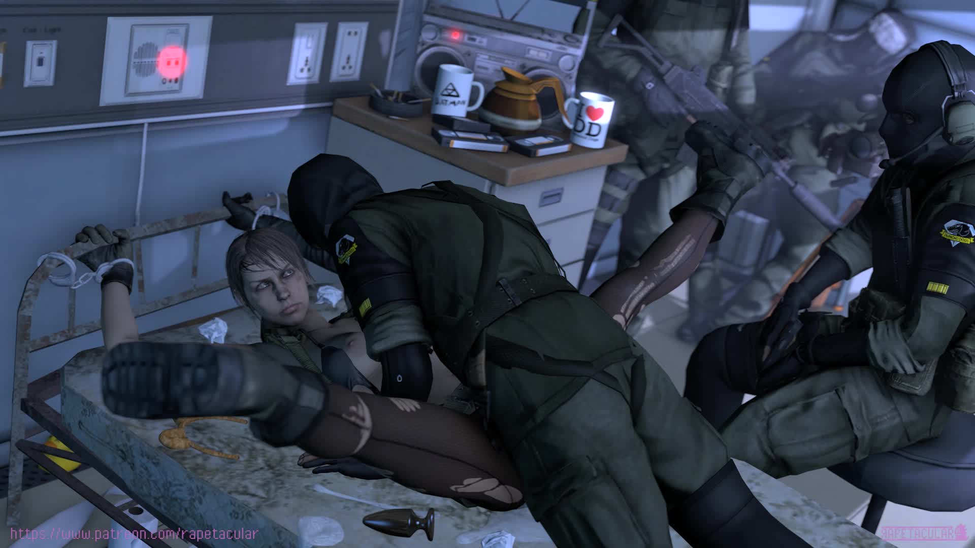 Animated Diamond_Dogs Metal_Gear_Solid Metal_Gear_Solid_V:_The_Phantom_Pain Quiet Rapetacular Sound // 1920x1080 // 9.6MB // webm