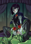 Beast_Boy DC_Comics Raven Teen_Titans TemixArt // 600x849 // 345.2KB // jpg