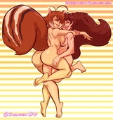 BlazBlue Crossover Doreen_Green Makoto_Nanaya Marvel_Comics Squirrel_Girl chickpea // 1135x1200 // 213.9KB // jpg