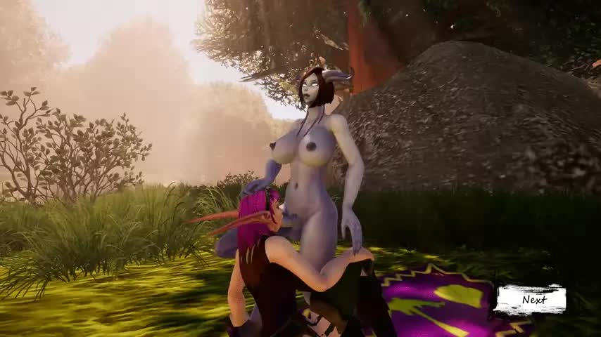 Animated Draenei Night_Elf World_of_Warcraft // 854x480 // 624.7KB // webm