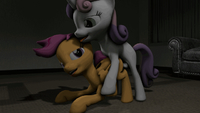 3D Animated My_Little_Pony_Friendship_Is_Magic Scootaloo Source_Filmmaker Sweetie_Belle // 640x360 // 5.4MB // gif