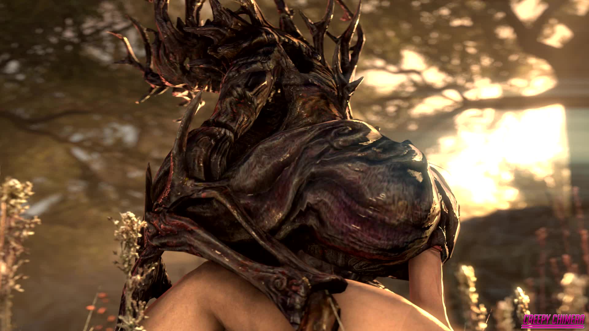 3D Animated Source_Filmmaker Spriggan The_Elder_Scrolls_V_Skyrim creepychimera // 1920x1080 // 2.9MB // webm