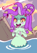 Animated Cala_Maria Cuphead diives // 500x700 // 323.7KB // gif