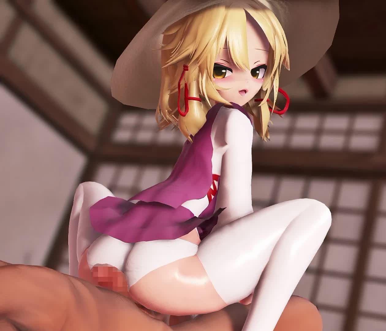 3D Animated MMD Suwako_Moriya Touhou_Project // 1x1 // 4.5MB // webm