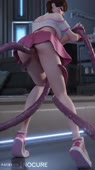 3D Animated Blender D.Va Nocure Overwatch // 720x1280 // 8.9MB // webm