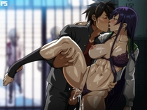 Highschool_of_The_Dead Saeko_Busujima Takashi_Komuro pumpkinsinclair // 4096x3076 // 716.7KB // jpg