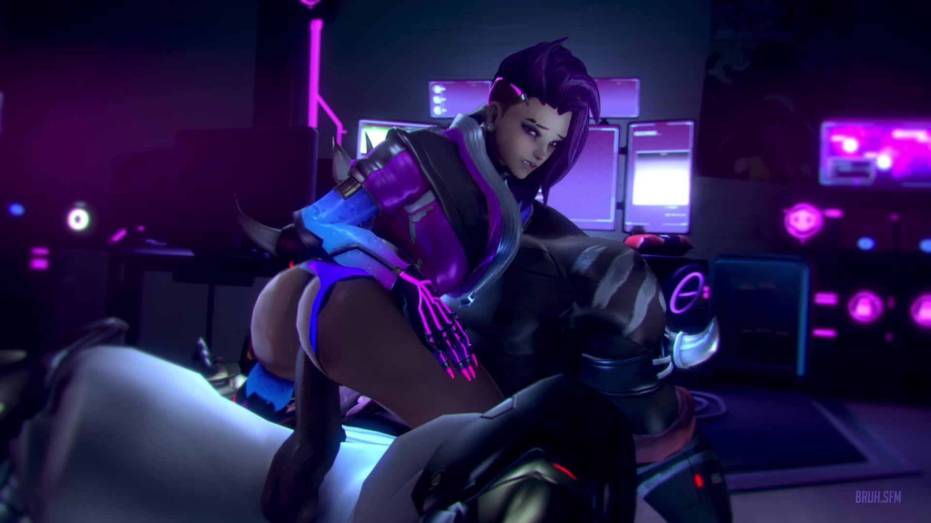 3D Animated Overwatch Reaper_(Overwatch) Sombra Source_Filmmaker bruh-sfm // 1920x1080 // 2.3MB // webm