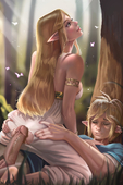 Link Princess_Zelda The_Legend_of_Zelda The_Legend_of_Zelda_Breath_of_the_Wild hoobamon // 2000x3000 // 2.1MB // jpg
