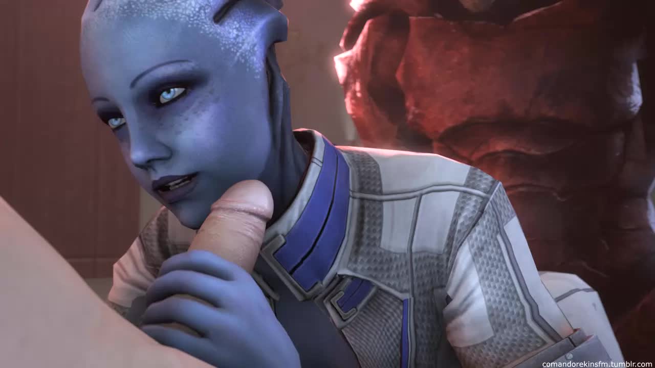 3D Animated Asari Liara_T'Soni Mass_Effect Source_Filmmaker Wrex comandorekinsfm // 1280x720 // 1.2MB // webm